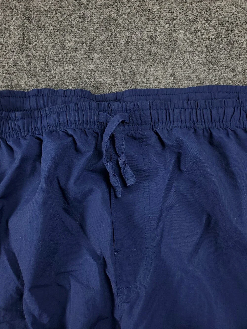 Vintage Air Jordan Nylon Joggers Large Cargo Track Pants Navy Blue Drawstring
